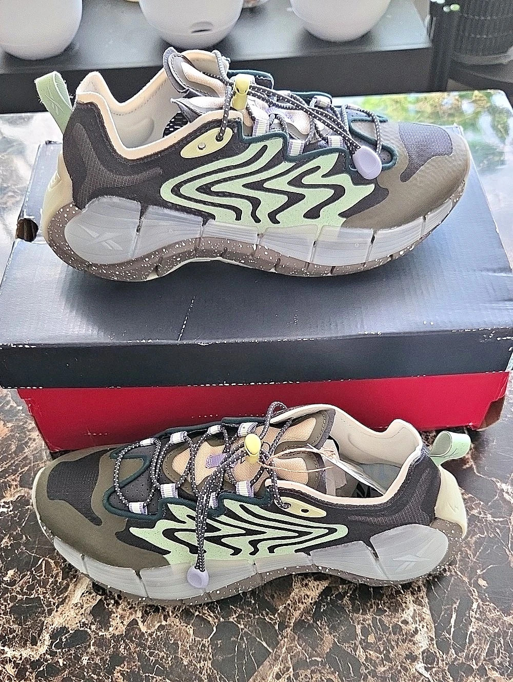 Brain Dead x Reebok Zig Kinetica 2 'Mad Science - Aloe Green' sneakers,